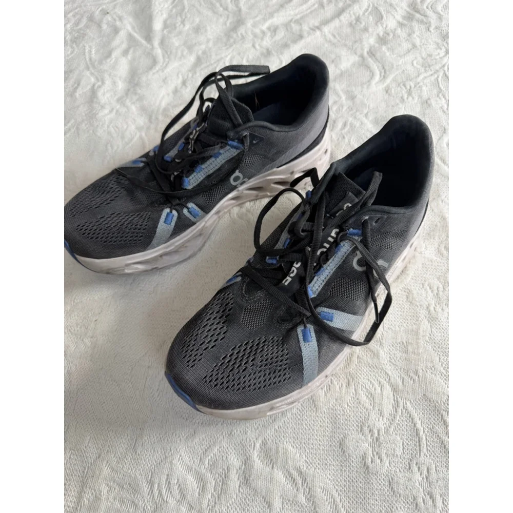 Men's On CloudTec Phase Black Blue Athletic Shoes Size 10